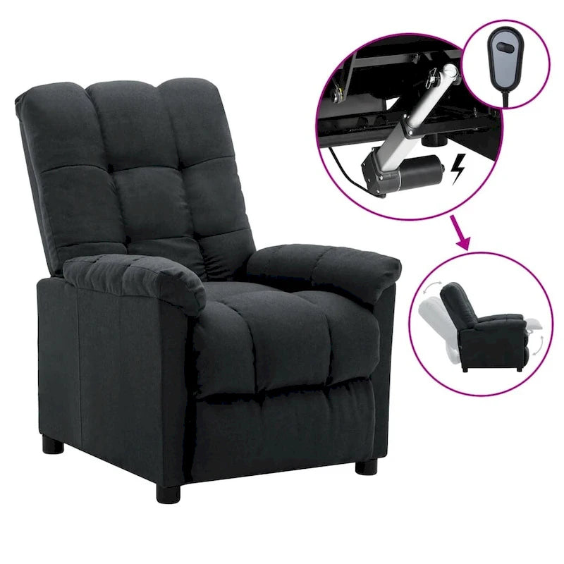 Fauteuil inclinable relaxant et confortable pour home cinéma en tissu - 29,1 x 38,9 x 40,1