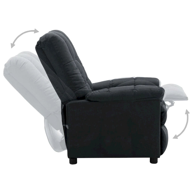 Fauteuil inclinable relaxant et confortable pour home cinéma en tissu - 29,1 x 38,9 x 40,1