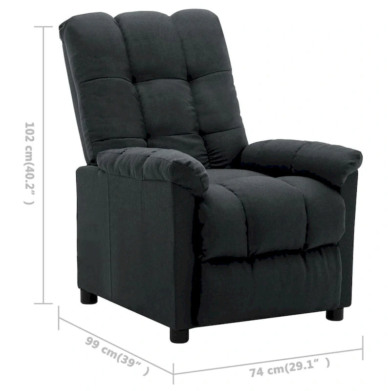 Fauteuil inclinable relaxant et confortable pour home cinéma en tissu - 29,1 x 38,9 x 40,1