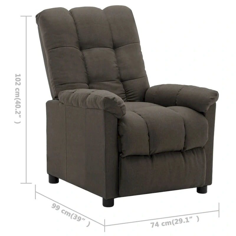 Fauteuil inclinable relaxant et confortable pour home cinéma en tissu - 29,1 x 38,9 x 40,1