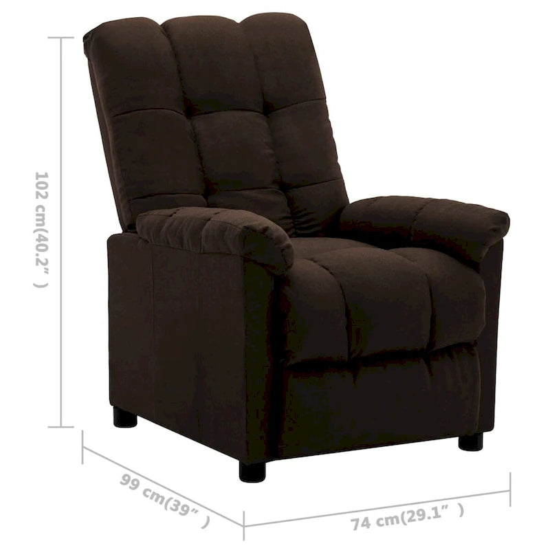 Fauteuil inclinable relaxant et confortable pour home cinéma en tissu - 29,1 x 38,9 x 40,1