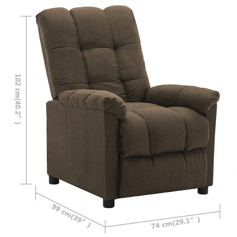 Fauteuil inclinable relaxant et confortable pour home cinéma en tissu - 29,1 x 38,9 x 40,1