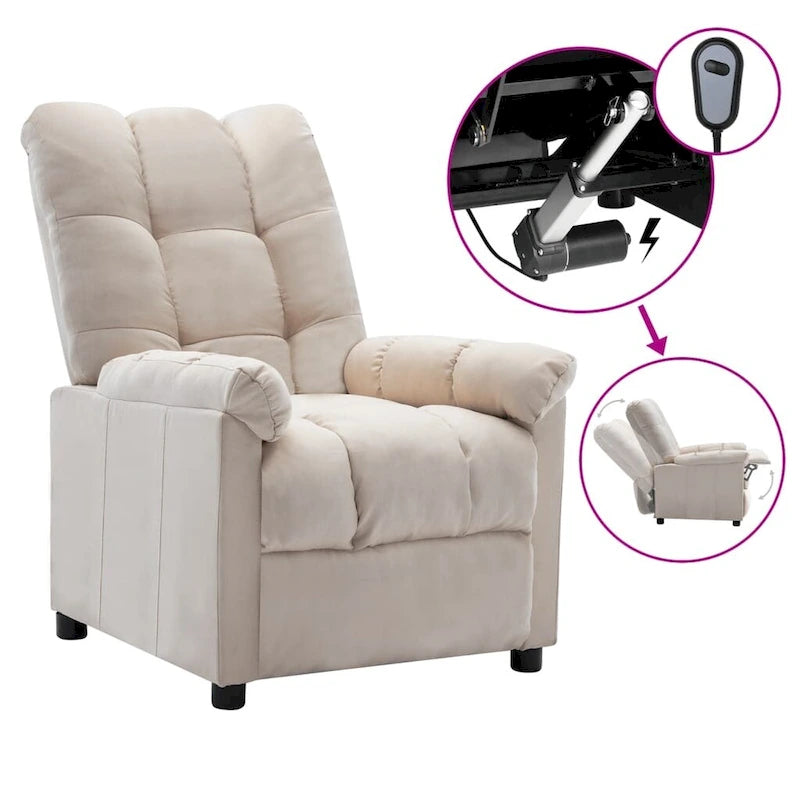 Fauteuil inclinable relaxant et confortable pour home cinéma en tissu - 29,1 x 38,9 x 40,1