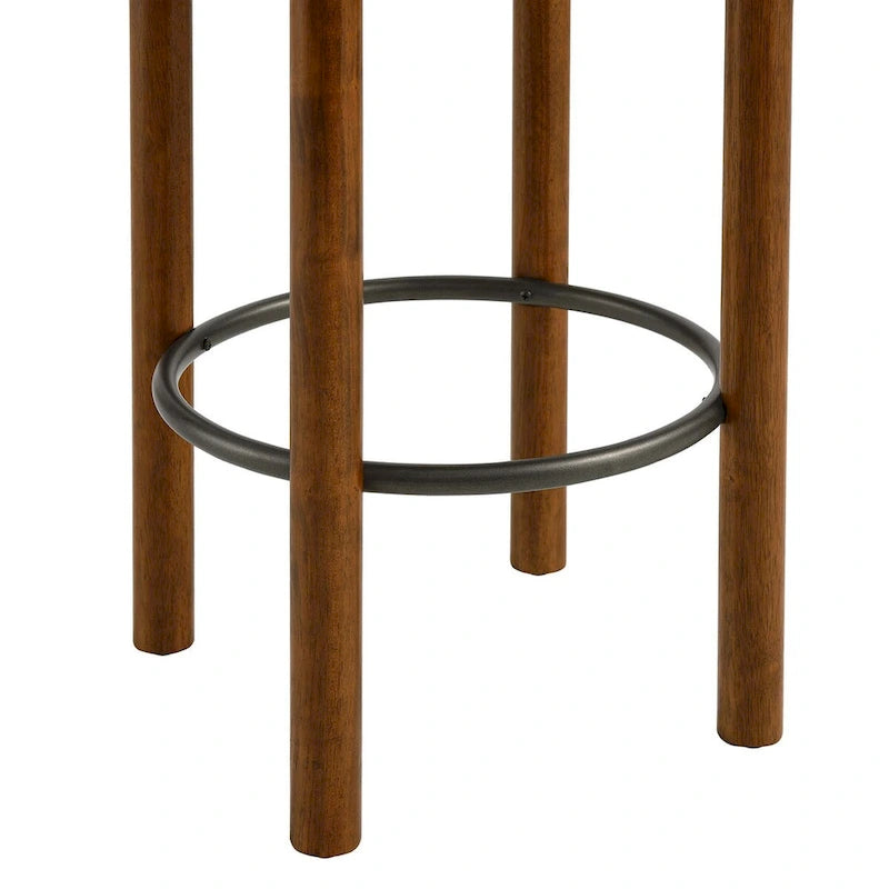 Tabourets de comptoir en tissu bouclé - Lot de 2