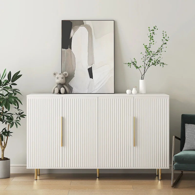 Buffet moderne avec rangements et étagères réglables