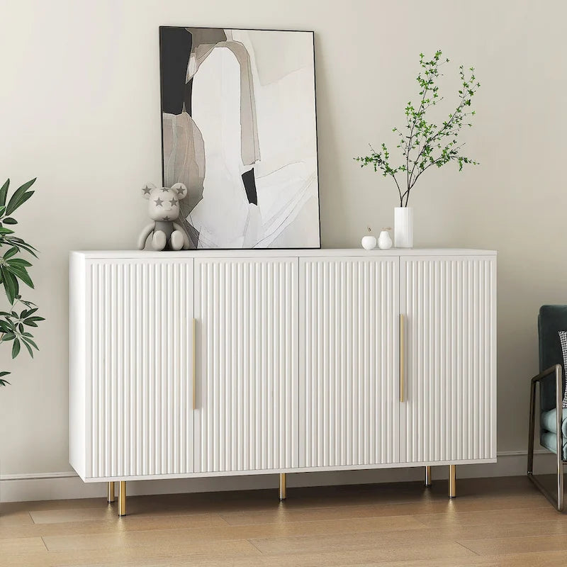 Buffet moderne avec rangements et étagères réglables