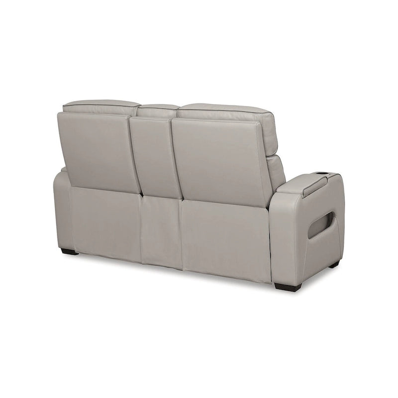 Causeuse inclinable électrique grise avec console – 75W x 40D x 44H