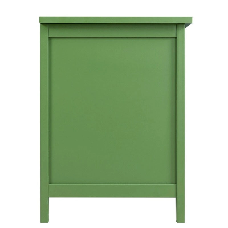 Meuble TV vintage vert français, buffet avec portes vitrées et étagères, meuble de rangement d'appoint pour bar à café
