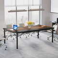 Table de conférence avec cadre en acier robuste pour 6 à 8 personnes - 199,9 cm (L) x 100 cm (l) x 76 cm (H)