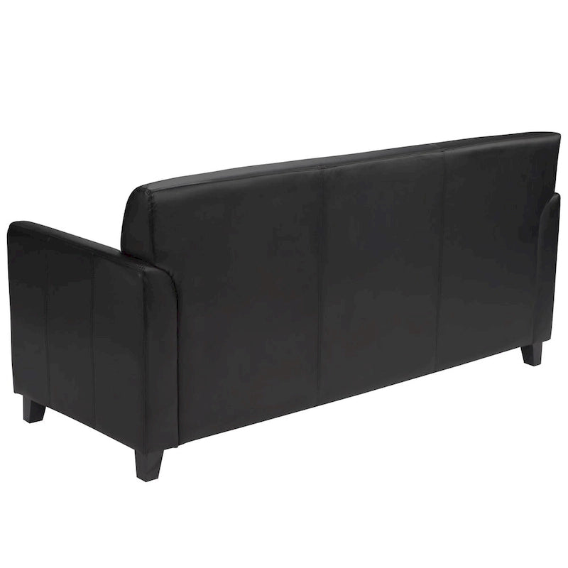Canapé moderne en cuir noir