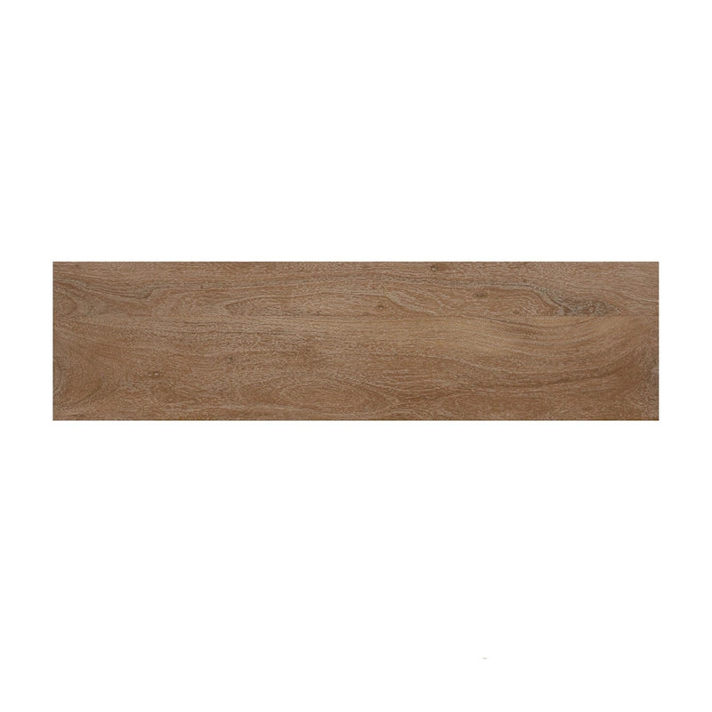 Banc de selle de 33 pouces avec cadre incliné, bois d'acacia brun antique sablé