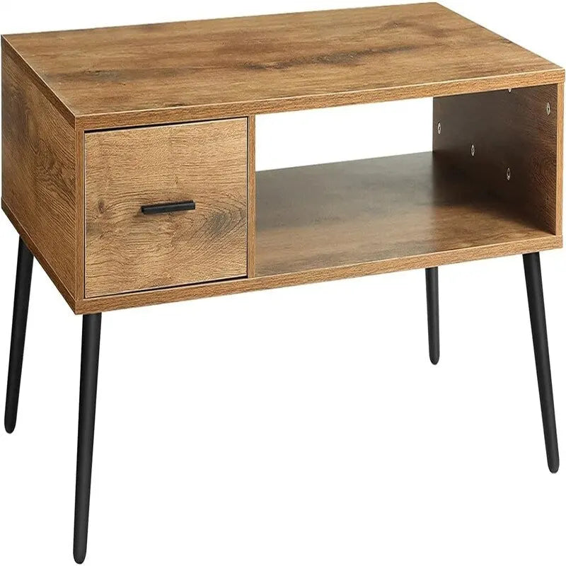 Table basse/meuble TV de style moderne du milieu du siècle avec tiroir – 41,3P x 21,7L x 17,7H