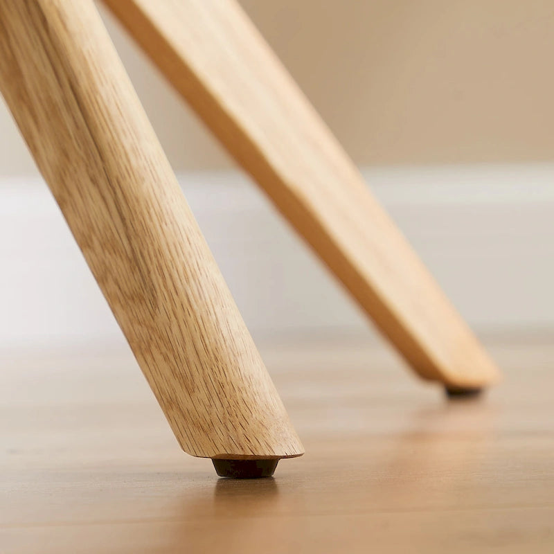 Chaise de bureau pivotante en bois et tissu