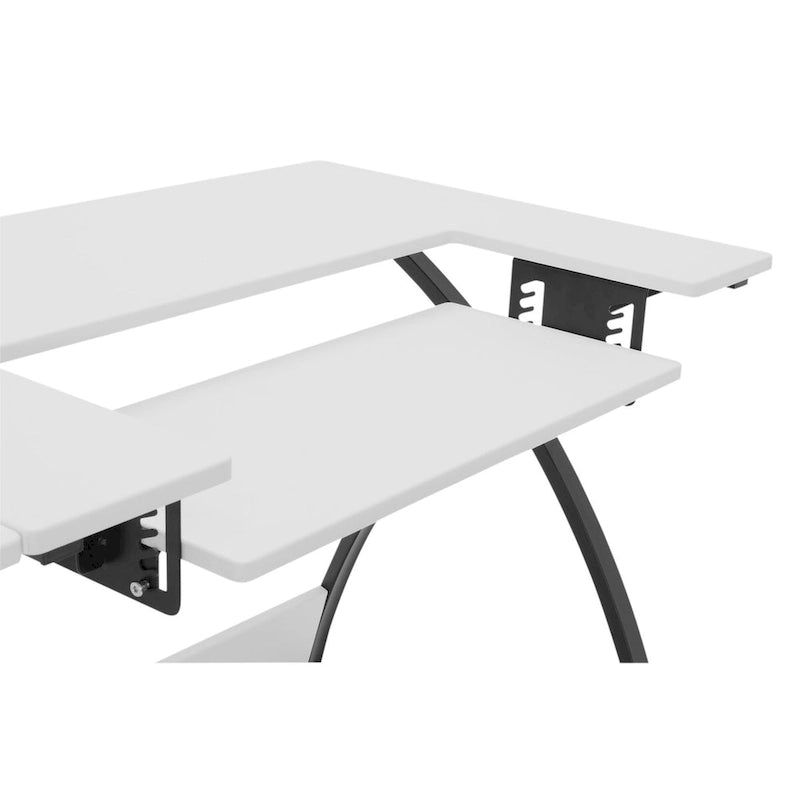 Table artisanat, couture, bureau avec plateau MDF et cadre en métal noir