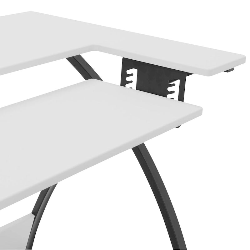 Table artisanat, couture, bureau avec plateau MDF et cadre en métal noir