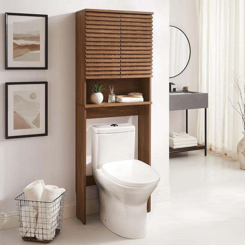 Meuble de rangement de salle de bain au-dessus des toilettes