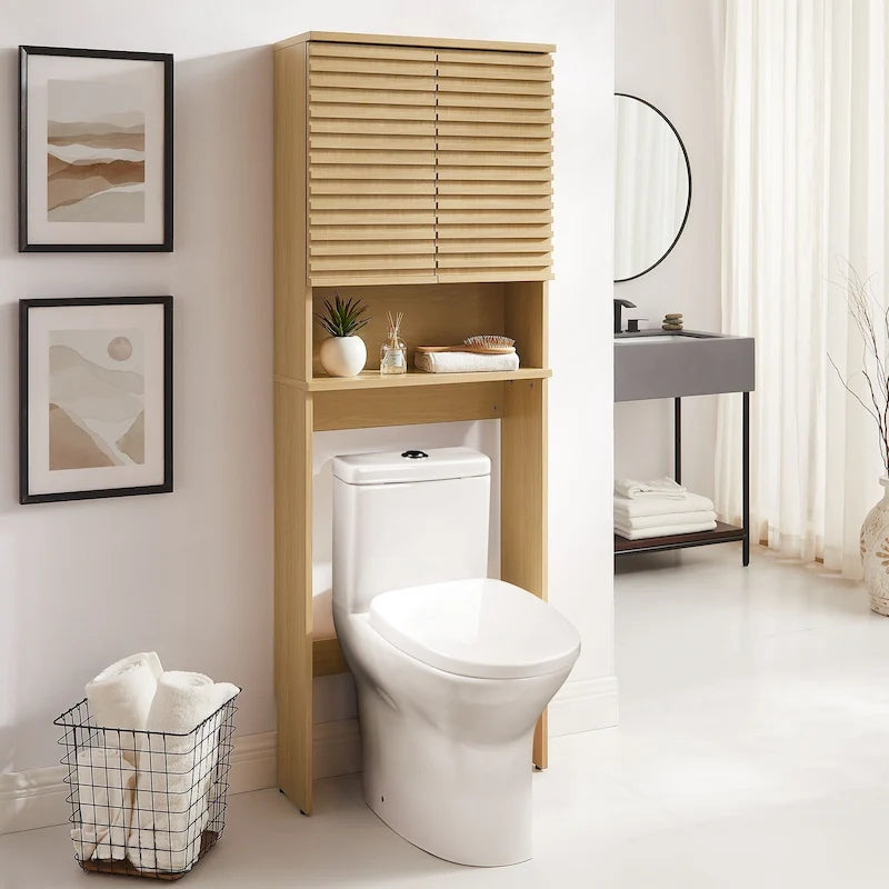 Meuble de rangement de salle de bain au-dessus des toilettes
