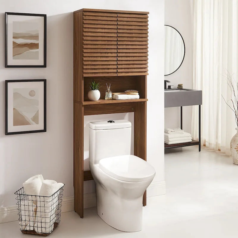 Meuble de rangement de salle de bain au-dessus des toilettes