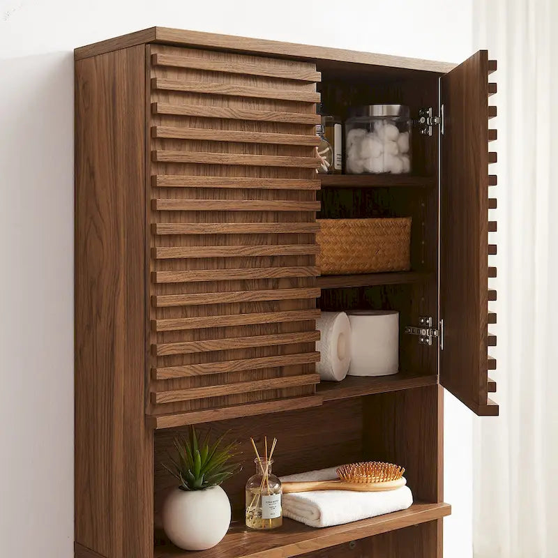 Meuble de rangement de salle de bain au-dessus des toilettes