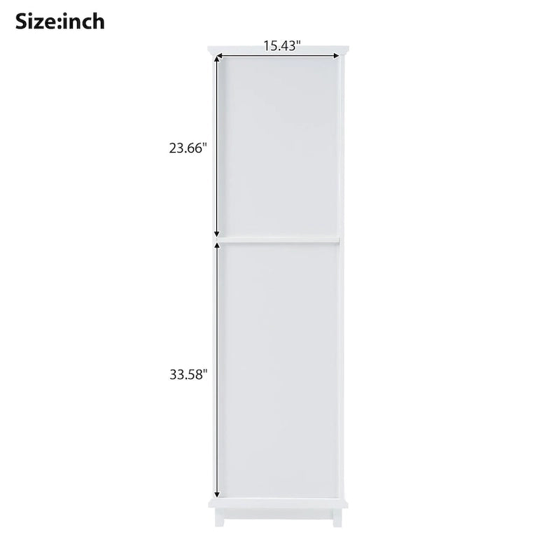 Armoire de salle de bain haute avec portes vitrées