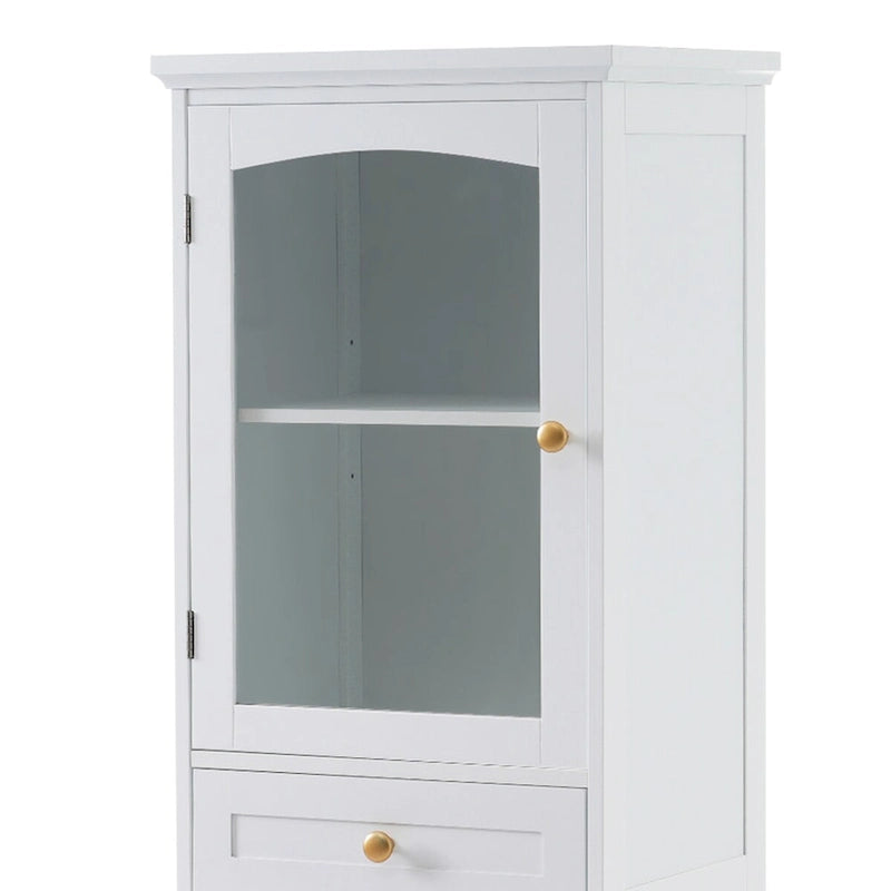 Armoire de salle de bain haute avec portes vitrées