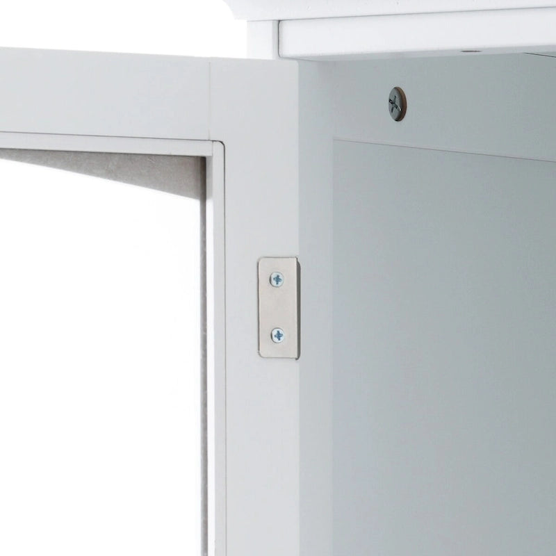 Armoire de salle de bain haute avec portes vitrées